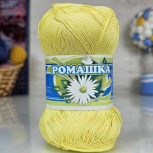 Пряжа для вязания ПНК им.КИРОВА "РОМАШКА" (№0204) Св.желтый