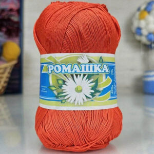 Пряжа для вязания ПНК им.КИРОВА "РОМАШКА" (№0712) Ярко-оранжевый