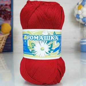 Пряжа для вязания ПНК им.КИРОВА "РОМАШКА" (№0906) Красный мак