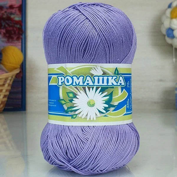 Пряжа для вязания ПНК им.КИРОВА "РОМАШКА" (№2306) Сирень