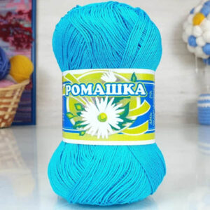 Пряжа для вязания ПНК им.КИРОВА "РОМАШКА" (№3006) Гол.бирюза