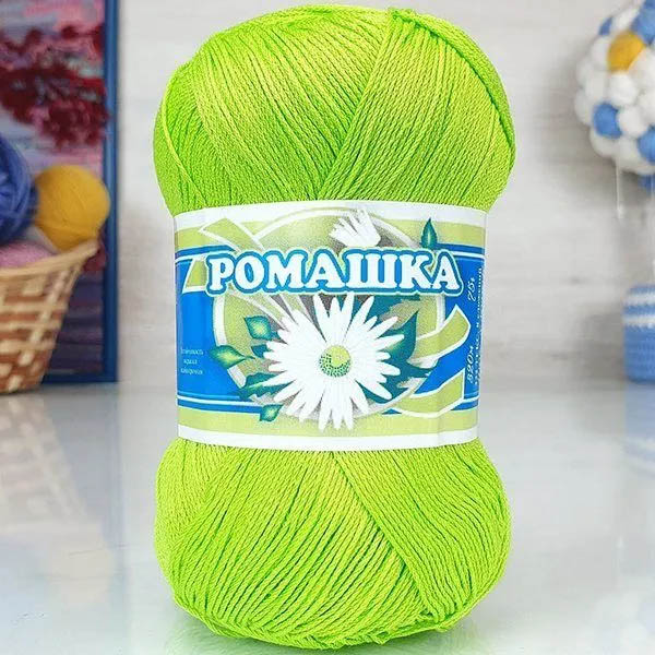 Пряжа для вязания ПНК им.КИРОВА "РОМАШКА" (№4706) Экзотика