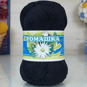 Пряжа для вязания ПНК им.КИРОВА "РОМАШКА" (№7214) Черный