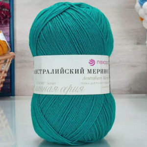 Пряжа для вязания ПЕХОРКА "АВСТРАЛИЙСКИЙ МЕРИНОС" (№335) Изумруд