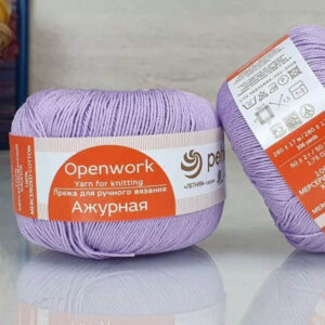 Пряжа для вязания ПЕХОРКА "АЖУРНАЯ" (№022) Сирень