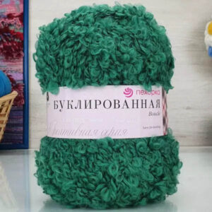 Пряжа для вязания ПЕХОРКА "БУКЛИРОВАННАЯ" (№117) Киви