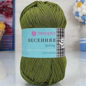 Пряжа для вязания ПЕХОРКА "ВЕСЕННЯЯ" (№760) Олива
