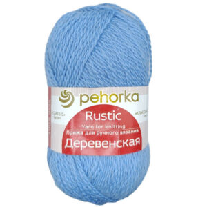 Пряжа для вязания ПЕХОРКА "ДЕРЕВЕНСКАЯ" (№195) Незабудка