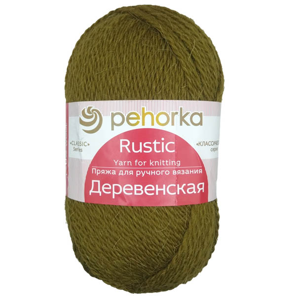 Пряжа для вязания ПЕХОРКА "ДЕРЕВЕНСКАЯ" (№32) Табак