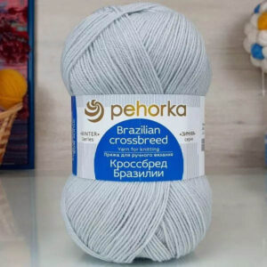Пряжа для вязания ПЕХОРКА "КРОССБРЕД БРАЗИЛИИ" (№08) Св.серый