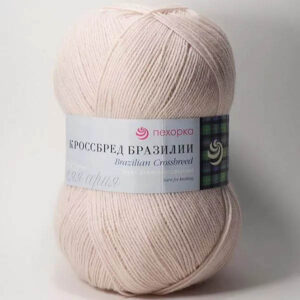 Пряжа для вязания ПЕХОРКА "КРОССБРЕД БРАЗИЛИИ" (№374) Розово-бежевый