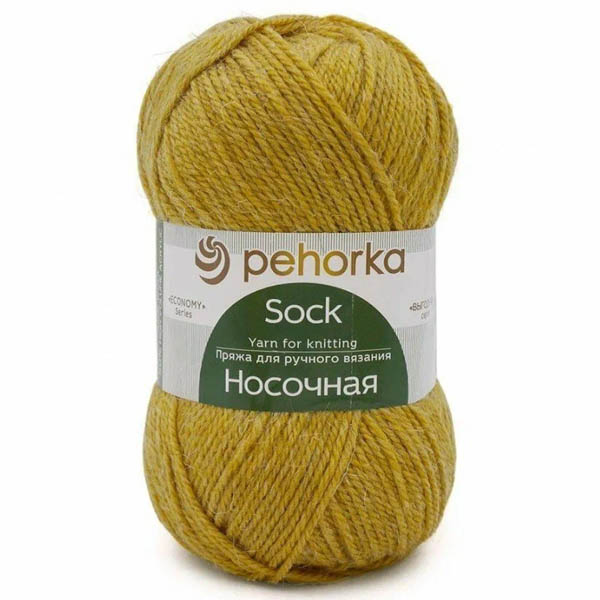 ПЕХОРКА НОСОЧНАЯ 447 Пряжа для вязания ПЕХОРКА "НОСОЧНАЯ" (№447) Горчица