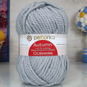 Пряжа для вязания ПЕХОРКА "ОСЕННЯЯ" (№08) Св.серый