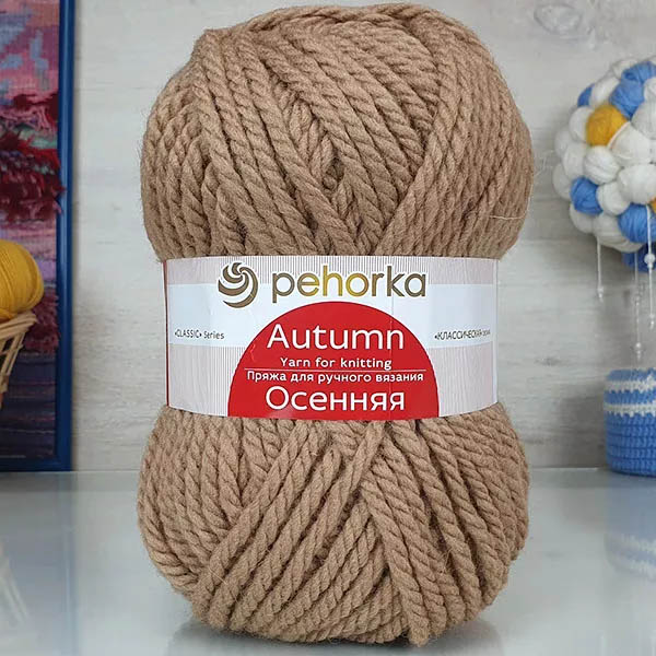 Пряжа для вязания ПЕХОРКА "ОСЕННЯЯ" (№412) Верблюжий