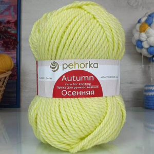 Пряжа для вязания ПЕХОРКА "ОСЕННЯЯ" (№53) Св.желтый