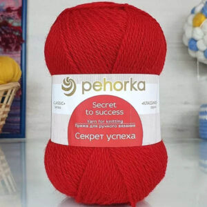 Пряжа для вязания ПЕХОРКА "СЕКРЕТ УСПЕХА" (№88) Красный мак