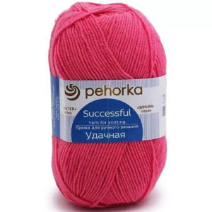 Пряжа для вязания ПЕХОРКА "УДАЧНАЯ" (№11) Яр.розовый