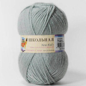 Пряжа для вязания ПЕХОРКА "ШКОЛЬНАЯ" (№398) Дымок