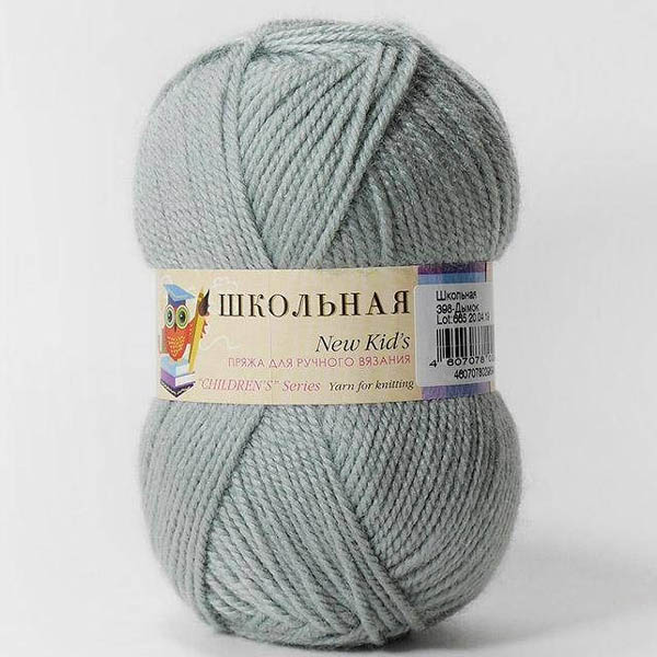 Пряжа для вязания ПЕХОРКА "ШКОЛЬНАЯ" (№398) Дымок