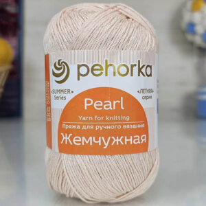 Пряжа для вязания ПЕХОРКА «ЖЕМЧУЖНАЯ» (№390) Св.песок